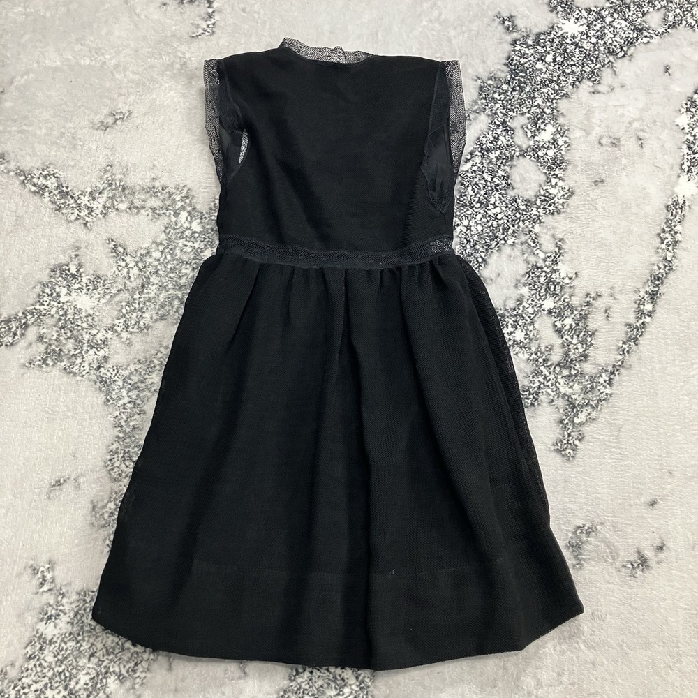 Sandro Paris Dress Womens Size M Black Lace Trim Fit Flare Sleeveless NWT - Picture 7 of 16